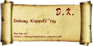 Dobay Koppány névjegykártya